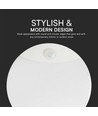 Plafonnier/Applique LED 15W avec capteur - Samsung LED chip, 3-en-1 CCT, IP44, blanc, rond, Ø25cm