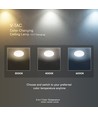 Plafonnier/Applique LED 15W avec capteur - Samsung LED chip, 3-en-1 CCT, IP44, blanc, rond, Ø25cm