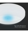 Plafonnier/Applique LED 15W avec capteur - Samsung LED chip, 3-en-1 CCT, IP44, blanc, rond, Ø25cm