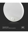 Plafonnier/Applique LED 15W avec capteur - Samsung LED chip, 3-en-1 CCT, IP44, blanc, rond, Ø25cm
