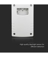 Relais crépusculaire V-Tac avec minuterie - IP65, boîtier blanc, sensibilité réglable, minuterie réglable