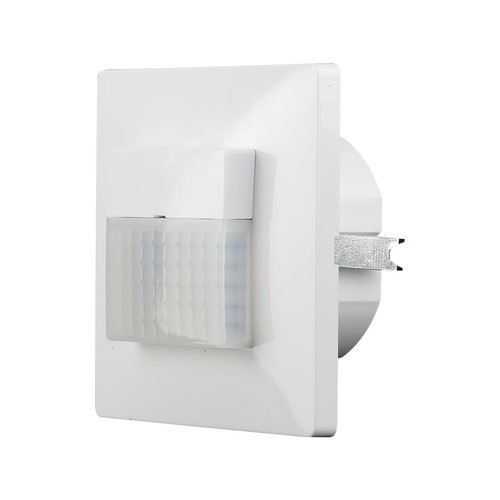 Capteur de mouvement mural - Blanc, encastrable, infrarouge PIR, Max 200W