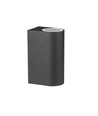 Applique murale GU10 avec éclairage haut/bas, ronde - IP44 extérieur, blanc, aluminium, sans source lumineuse