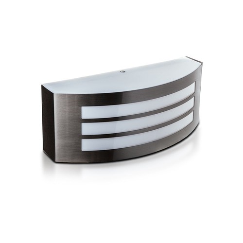 Applique murale E27 - IP44 extérieur, blanc, acier inoxydable, sans source lumineuse