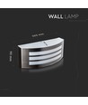 Applique murale E27 - IP44 extérieur, blanc, acier inoxydable, sans source lumineuse