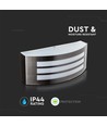 Applique murale E27 - IP44 extérieur, blanc, acier inoxydable, sans source lumineuse