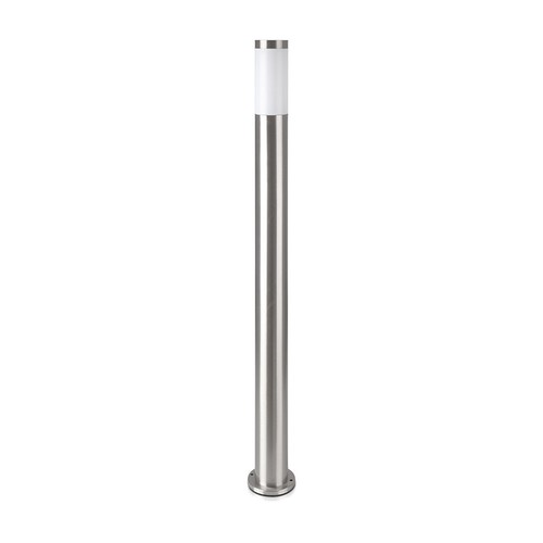 Borne lumineuse 110 cm, E27 - corps en acier inox, nickel satiné, IP44