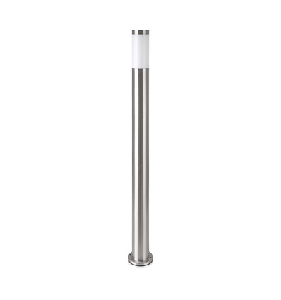 Borne lumineuse 110 cm, E27 - corps en acier inox, nickel satiné, IP44