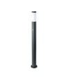 Borne de jardin 110cm E27 avec détecteur - IP44, acier inoxydable, anthracite, capteur PIR, sans source lumineuse