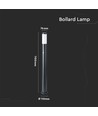 Borne de jardin 110cm E27 avec détecteur - IP44, acier inoxydable, anthracite, capteur PIR, sans source lumineuse
