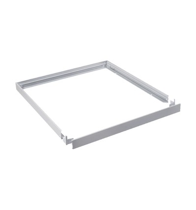 Cadre de montage en saillie 60x60 pour panneau LED - Plastique blanc, hauteur 4,4cm, pour montage direct au plafond