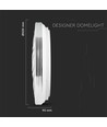 Plafonnier Designer Dome 60W, dimmable - changement de couleur CCT, Ø50cm, 100lm/W, télécommande, source lumineuse incluse
