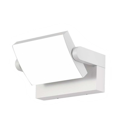 Applique murale LED rotative blanche 17W - 150lm/W, IP65, 3000K, 350° réglable, extérieur, source lumineuse incluse