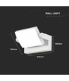 Applique murale LED rotative blanche 17W - 150lm/W, IP65, 3000K, 350° réglable, extérieur, source lumineuse incluse