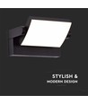 Applique murale LED 17W - IP65, noir, aluminium