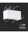 Applique murale 24W - LED, 3000K, Blanc, Boîtier