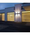 Applique murale LED 24W avec éclairage haut/bas - IP65, gris, 4000K, 20cm de haut, aluminium, extérieur