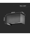 Applique murale LED 24W avec éclairage haut/bas - IP65, gris, 4000K, 20cm de haut, aluminium, extérieur