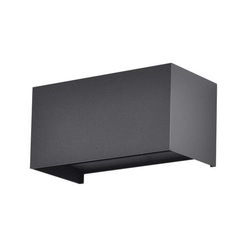 Applique murale extérieure LED 24W - IP65, noir, éclairage haut/bas, 3000K, 2720lm, 20x10x10 cm