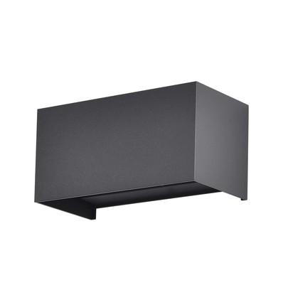 Applique murale extérieure LED 24W - IP65, noir, éclairage haut/bas, 3000K, 2720lm, 20x10x10 cm