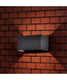 Applique murale extérieure LED 24W - IP65, noir, éclairage haut/bas, 3000K, 2720lm, 20x10x10 cm