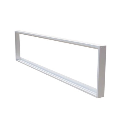 Cadre saillie 120x30 pour panneau LED - Blanc, 295 x 1195 mm, pour montage direct au plafond
