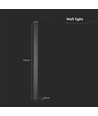 Applique murale linéaire LED 10W, 51cm - IP65, RA90, noir, 4000K, 1300lm