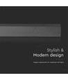 Applique murale LED linéaire 141cm Anthracite 23W, RA90 - IP65, 2875lm, 4000K