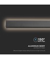 Applique murale LED linéaire 141cm Anthracite 23W, RA90 - IP65, 2875lm, 4000K