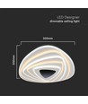 Plafonnier Designer 3D 120W - 51x50cm, dimmable, 3-en-1 CCT, télécommande incl.