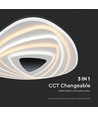 Plafonnier Designer 3D 120W - 51x50cm, dimmable, 3-en-1 CCT, télécommande incl.