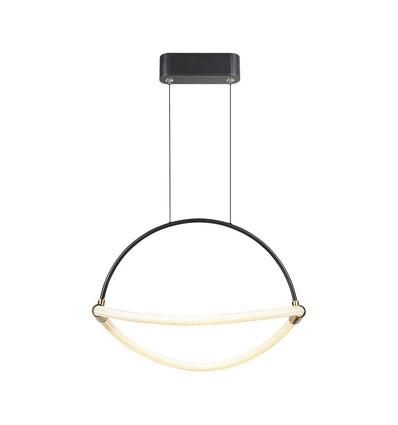 Suspension LED 12W, Ø40cm - Noir, 4000K, câble 1,5m, source lumineuse incluse