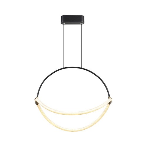 Suspension LED 60cm 16W - Noir, câble 1,5m, 120lm/W