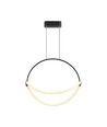 Suspension LED 60cm 16W - Noir, câble 1,5m, 120lm/W