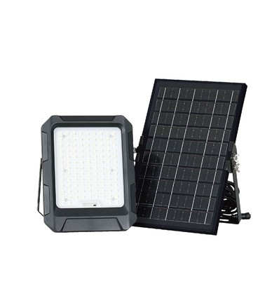 Projecteur LED 10W solaire - 4000K, 3.7V, IP65, avec panneau solaire et batterie