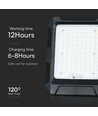 Projecteur LED 15W solaire avec panneau - 4000K, 3.7V, IP65, télécommande incluse, lampe de travail, extérieur