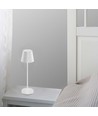 Lampe de table LED 1,5W, dimmable tactile - 5V, IP54, 3000K, blanc sable, recharge sans fil, rechargeable
