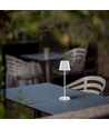 Lampe de table LED 1,5W, dimmable tactile - 5V, IP54, 3000K, blanc sable, recharge sans fil, rechargeable