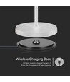 Lampe de table LED 1,5W, dimmable tactile - 5V, IP54, 3000K, blanc sable, recharge sans fil, rechargeable
