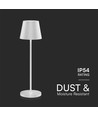 Lampe de table LED 1,5W, dimmable tactile - 5V, IP54, 3000K, blanc sable, recharge sans fil, rechargeable
