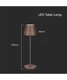 Lampe de table LED 1,5W - Tactile, Dimmable, 3000K, IP54, Boîtier Couleur Corten Sable