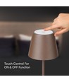 Lampe de table LED 1,5W - Tactile, Dimmable, 3000K, IP54, Boîtier Couleur Corten Sable