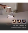 Lampe de table LED 1,5W - Tactile, Dimmable, 3000K, IP54, Boîtier Couleur Corten Sable