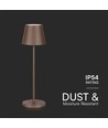 Lampe de table LED 1,5W - Tactile, Dimmable, 3000K, IP54, Boîtier Couleur Corten Sable