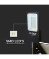 Lampadaire LED hybride 50W avec panneau solaire - 4000lm, IP65, 4000K, batterie 50.000mAh
