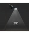 Lampadaire LED hybride 50W avec panneau solaire - 4000lm, IP65, 4000K, batterie 50.000mAh