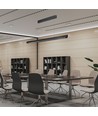 Lampe suspendue linéaire LED 36W - Lentille Samsung, type 3i1, noir