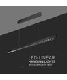 Lampe suspendue linéaire LED 36W - Lentille Samsung, type 3i1, noir