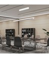Réglette LED 36W suspendue - 3-en-1 CCT, Samsung LED, 120cm, noir/blanc, avec kit de suspension