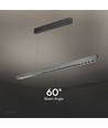 Suspension LED linéaire 36W avec Samsung LED - Gris mat, 120cm, CCT, 3-en-1 couleur, IP20